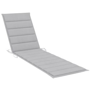 VidaXL Jastuk za ležaljku za sunčanje sivi 200 x 50 x 4 cm od tkanine