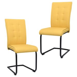 VidaXL Konzolne blagovaonske stolice od tkanine 2 kom boja senfa