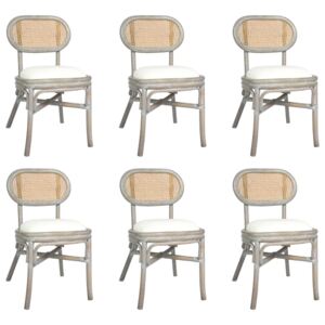 VidaXL Blagovaonske stolice 6 kom sive od platna