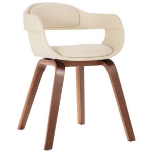 VidaXL Blagovaonska stolica bijela od savijenog drva i umjetne kože