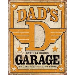 Dad's Garage Metalni znak, (31,5 x 40 cm)