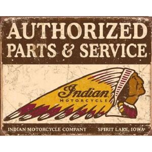 Indian motorcycles - Authorized Parts and Service Metalni znak, (40 x 31,5 cm)