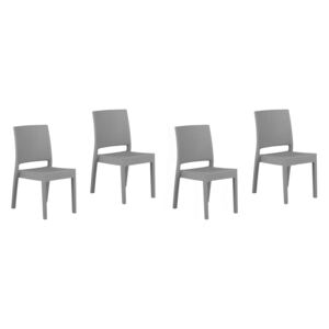 Set stolica 4 kom. Fossil (svijetlo siva)