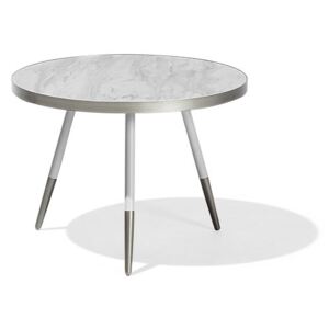 Stolić za kavu Renola (bijela) (srebrne noge)