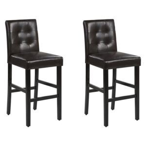 Zondo Set barskih stolica 2 kom. MATON (sintetička koža) (smeđa). Akcija -14%