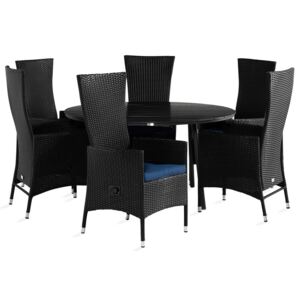 Stol i stolice set VG7168, Boja: Crna + plava