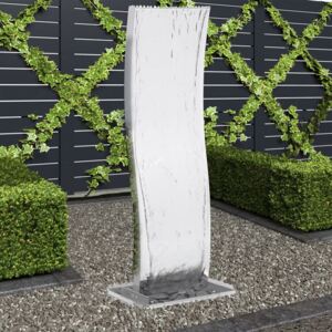 VidaXL Vrtna fontana s crpkom od nehrđajućeg čelika 130 cm zakrivljena