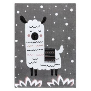 Dječji tepih PETIT - Lama - sivi Llama rug - grey 80x150 cm