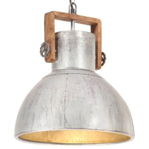 VidaXL Industrijska viseća svjetiljka 25 W srebrna okrugla 40 cm E27