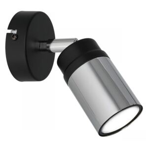 Zidna reflektorska svjetiljka NEST 1xGU10/8W/230V crna/krom