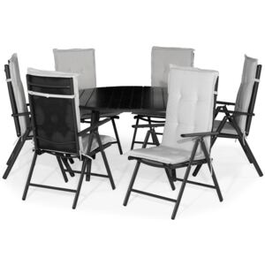 Stol i stolice set VG4635, Boja: Crna + bijela