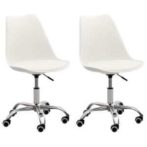 VidaXL Uredske stolice od umjetne kože 2 kom bijele