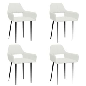 VidaXL Blagovaonske stolice od tkanine 4 kom bijele