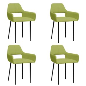 VidaXL Blagovaonske stolice od tkanine 4 kom zelene