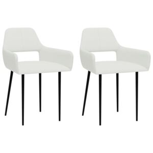 VidaXL Blagovaonske stolice od tkanine 2 kom bijele
