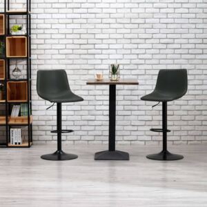 VidaXL Barski stolac od umjetne kože sivi
