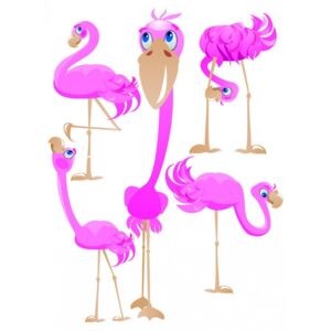 Dječje naljepnice Flamingosi K-1023, 85x65 cm
