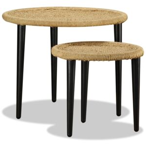 VidaXL 2-dijelni set stolića za kavu od prirodne jute