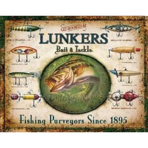 LUNKER'S LURES Metalni znak, (41 x 30 cm)