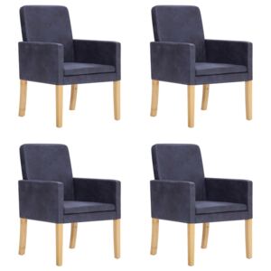 VidaXL Blagovaonske stolice od umjetne brušene kože 4 kom sive