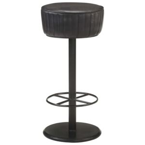 VidaXL Barski stolac od prave kože crni