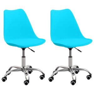 VidaXL Uredske stolice od umjetne kože 2 kom plave