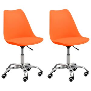 VidaXL Uredske stolice od umjetne kože 2 kom narančaste
