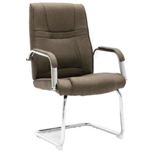 VidaXL Konzolna uredska stolica od tkanine smeđe-siva