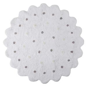 Koberec Ourbaby Little biscuit rug - white 32016-0 promjer 140 cm bijela šaren