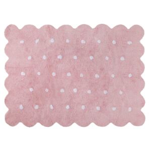Koberec Ourbaby Biscuit rug - pink 32009-0 pravokutnik 120x160 cm bijela ružičasta