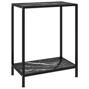 VidaXL Konzolni stol crni 60 x 35 x 75 cm od kaljenog stakla