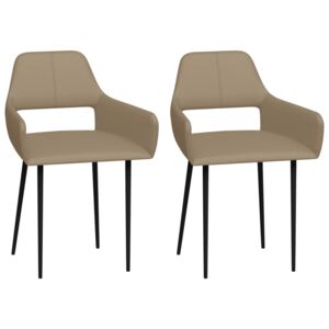 VidaXL Blagovaonske stolice od umjetne kože 2 kom boja cappuccina