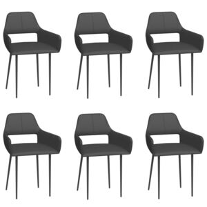 VidaXL Blagovaonske stolice od umjetne kože 6 kom crne