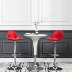 VidaXL Barska stolica od umjetne kože crvena