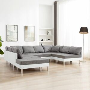 VidaXL Modularna sofa od umjetne kože bijela