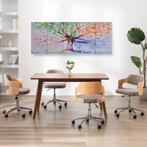VidaXL Set zidnih slika na platnu s uzorkom kišnog stabla 150 x 60 cm