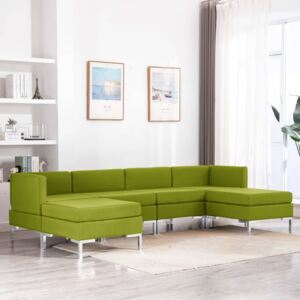 VidaXL 6-dijelni set sofa od tkanine zeleni