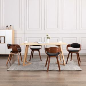 VidaXL Blagovaonske stolice 4 kom od savijenog drva i umjetne kože