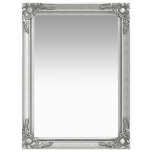 VidaXL Zidno ogledalo u baroknom stilu 60 x 80 cm srebrno