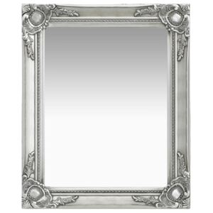 VidaXL Zidno ogledalo u baroknom stilu 50 x 60 cm srebrno