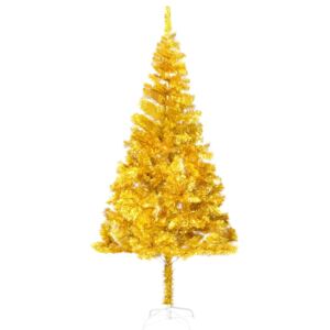 VidaXL Umjetno božićno drvce sa stalkom zlatno 180 cm PET