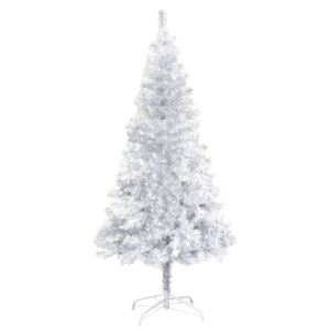 VidaXL Umjetno božićno drvce sa stalkom srebrno 152 cm PET