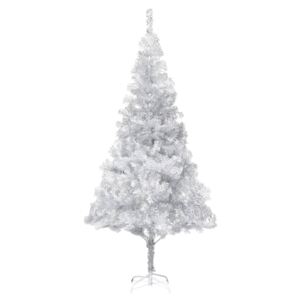 VidaXL Umjetno božićno drvce sa stalkom srebrno 215 cm PET