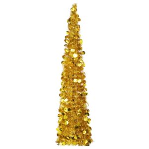VidaXL Prigodno umjetno božićno drvce zlatno 150 cm PET