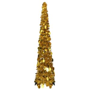 VidaXL Prigodno umjetno božićno drvce zlatno 129 cm PET