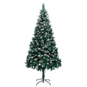 VidaXL Umjetno božićno drvce sa šiškama i bijelim snijegom 240 cm
