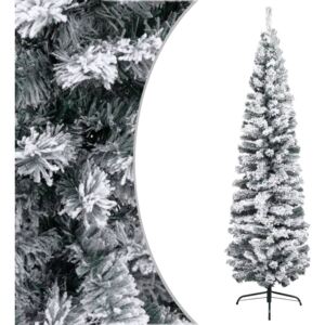 VidaXL Usko umjetno božićno drvce sa snijegom zeleno 210 cm PVC