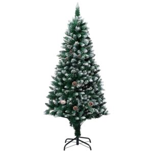 VidaXL Umjetno božićno drvce sa šiškama i bijelim snijegom 150 cm