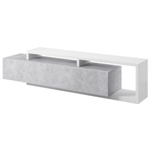 TV stol NV53, Boja: Bijela + boja betona