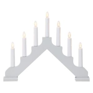 Eglo 410457 - Božićni svijećnjak ADA 7xE10/3W/230V svijetlo siva